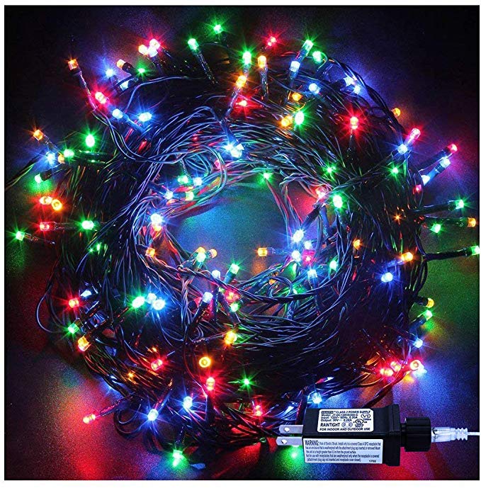 Indoor Christmas String Lights - 220 LEDs 82ft/25m 8 Modes Memory Function End-to-End Plug in Outdoor Waterproof Decorative Fairy Twinkle Lights for Tree/Wedding/Thanksgiving Day/Patio/Room - Colorful