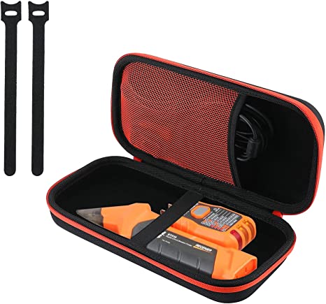ProCase Hard Travel Case for Klein Tools ET310 AC Circuit Breaker Finder and Integrated GFCI Outlet Tester, EVA Protective Storage Carrying Case with 2 Cable Ties and Inner Mesh Pocket -Black