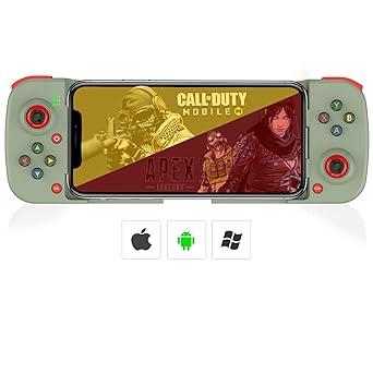 Megadream Mobile Game Controller Gamepad for iPhone iOS Android PC: Works with iPhone 14/13/12/11/X, iPad, Samsung Galaxy, TCL, Tablet, Call of Duty, Apex Legends - Directly Play (Green)
