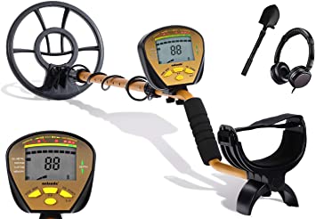 Nalanda 18 kHz Metal Detector with 5 Detection Modes, Outdoor Gold Digger Handheld Metal Finder with Adjustable Sensitivity Waterproof Search Coil LCD Display (Included Foldable Shovel)