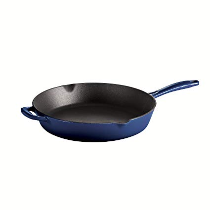 Tramontina 80131/066DS Enameled Cast Iron Skillet, 12-Inch, Gradated Cobalt