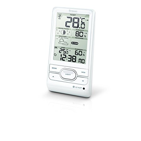 Oregon Scientific BAR208HG Wireless Weather Station with Humidity and Weather Alert (Black)