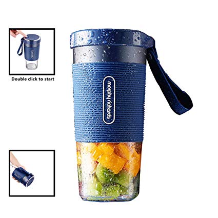 Portable Juicer Cup, 300ml 21000Rpm USB Rechargeable Mini Juicer Blender Electric Fruit Juice Mixer with Safety Switch,Detachable Cup and 1400mAh USB Rechargeable Batteries for Travel Personal Juice Shakes and Baby Food ,BPA Free