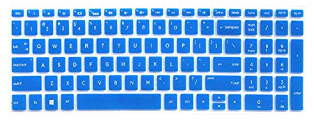 Ultra Thin Silicone Keyboard Cover for 15.6" HP Pavilion X360 15-BR, Pavilion 15-CC 15-CD 15-CB 15-BS 15-BW 15m-bp 17-BS 17M-AE 17-BS 17-BW Series Laptop (Blue)