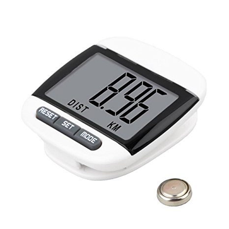 Tinksky Pocket LCD Display Digital Pedometer Step Movement Running Walking Distance Calories Counter (Black)