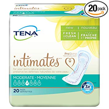 Tena Intimates Moderate Regular Incontinence Pad For Women, 20 Count