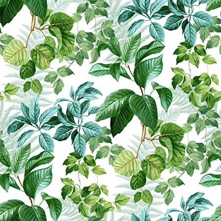 RoomMates RMK11232WP Green Rainforest Leaves Peel and Stick Wallpaper