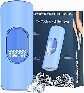 PIEEF Ice Cooling Hair Removal Epilator for Women, At Home Hair Remover Device for Facial, Bikini Whole Body Use, Purple