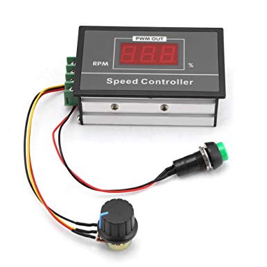 DC 6-60V 12V 24V 36V 48V 30A PWM DC Motor Speed Controller (PWM) Speed Adjustable Stepless Governor Regulator, Motor Speed Controller with Start Stop Switch