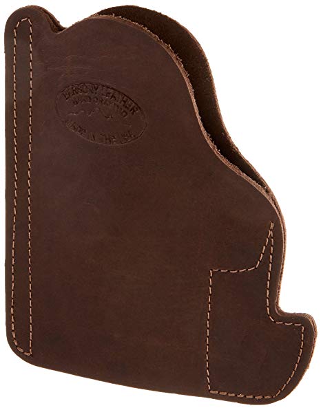 New Barsony Brown Leather Pocket Holster for Small .380 Ultra-Compact 9mm 40 45 Pistols