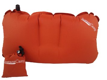 Lightweight 24oz Inflatable Compressible Travel Air Pillow for Backpacking Camping Motorcycle Trips and Lower Back By Instant Camp