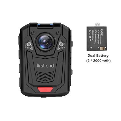 Firstrend 1296P HD Body Camera, Portable Police Body Camera with 64GB Memory and Dual Battery (4000mAh), Multi-Functional Body Worn Camera for Police Officers, Security Guards and More