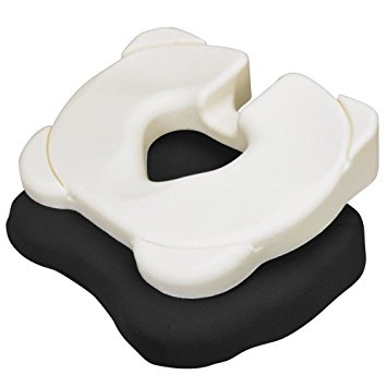 Kabooti 3-in-1 Donut Seat Cushion with Tailbone Cutout for Coccyx Relief, Black