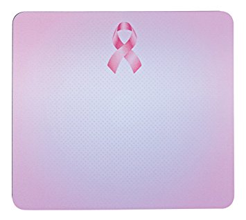 3M Mouse Pad with Pink Ribbon Design, Precise Optical Mousing Surface, Non-Skid Backing, 9 x 8 Inches (MP114-BCA)