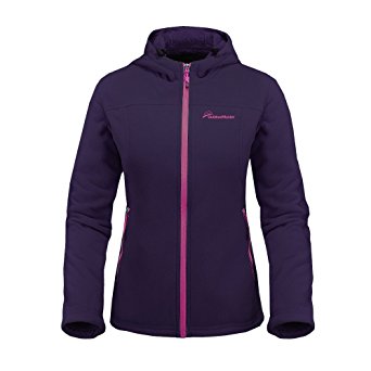 OutdoorMaster Women's Fleece Jacket - Waterproof & Stain Repellent, Ultra Soft Plush Lining & Optional Hoodie - Full-Zip