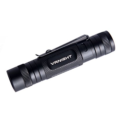 VANIGHT Tactical Pocket LED Flashlight CREE XPE-R3 EDC Torch Light Powered By 1* AA Battery (Without 1* AA Battery)