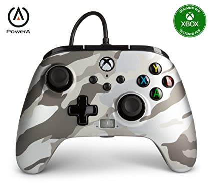 PowerA Enhanced Wired Controller for Xbox Series X|S - Metallic Arctic Camo, gamepad, wired video game controller, gaming controller, Xbox Series X|S