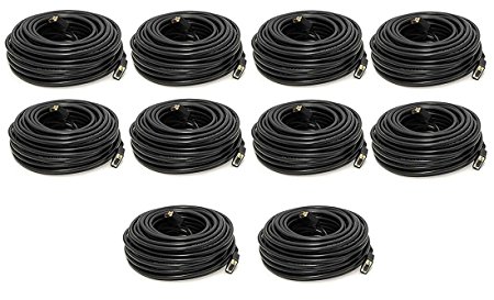 C&E 10 Pack, 25 Feet, VGA Male to Male Black, with ferrites Black, CNE503684