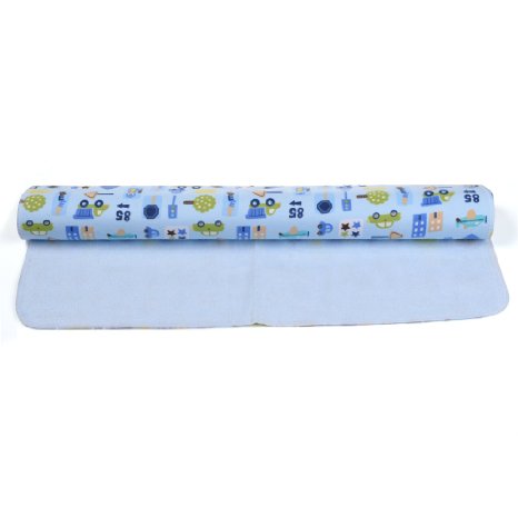 KLOUD City® Baby Waterproof Washable Diaper Changing Mat Pad (Blue 27.5x19.5 inch)