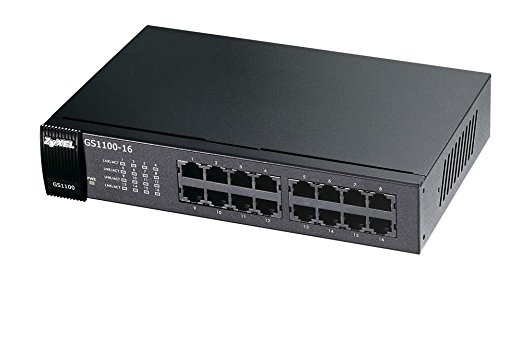 Zyxel 16-Port Gigabit Ethernet Unmanaged Switch - Fanless Design [GS1100-16-GB0101F]