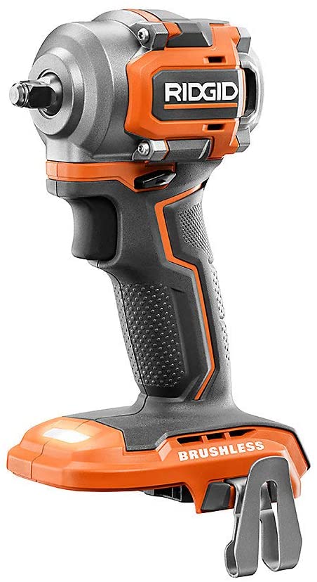 RIDGID 18V Brushless Sub-Compact Cordless 3/8 -inch Impact Wrench (Tool-Only) with Belt Clip, R87207B