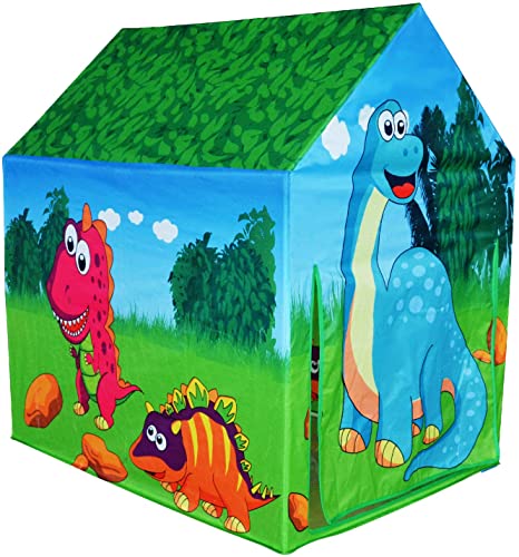 POCO DIVO Dinosaur Play House, Kids Outdoor Park Camping Toy Tent, Toddler Indoor Bedroom Big Space Tents, Kids Pretend Jurassic Museum Playhouse