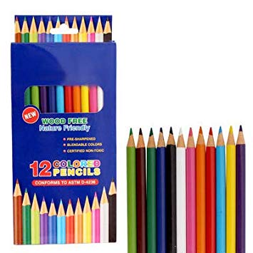 OIG Brands Colored Pencils for Adult Coloring Books - Premium Color Pack of 12 Assorted