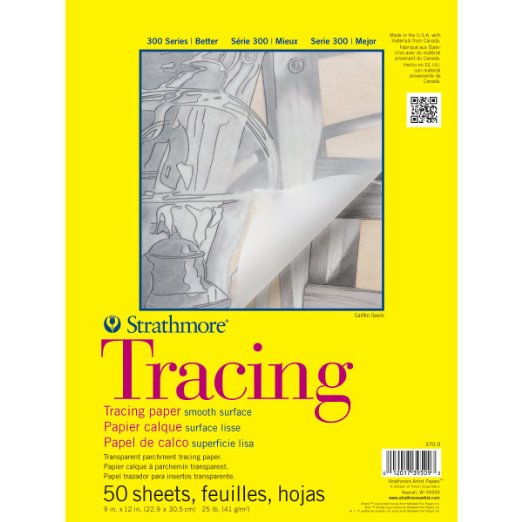 Strathmore 370900 25-Pound 50-Sheet Strathmore Tracing Paper Pad, 9 by 12-Inch