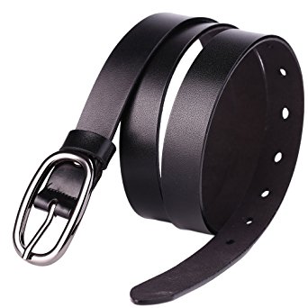 Beltox Fine Women's Genuine Leather Waist Belt 22MM Prong Buckle Gift Box