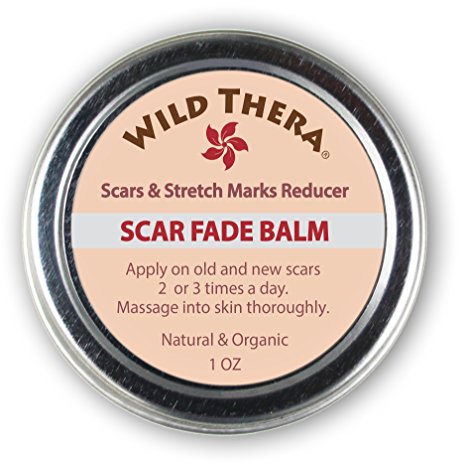 Scar Fade Balm. Fast Acting, Penetrating - 100% Natural and Organic Herbal, Reduces Scars, Stretch Marks, Acne Scars, Age Spots and More