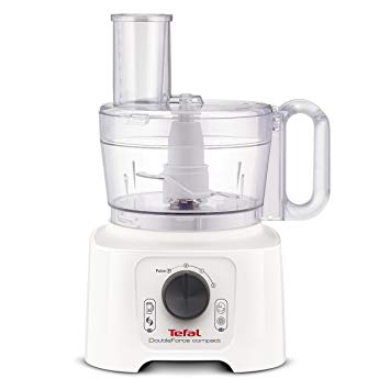 Tefal DO542140 DoubleForce Compact Multifunction Food Processor, 800 Watt, White