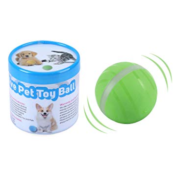ritastar Wicked Toy Ball for Cats and Dogs with Flashing RGB LED Light,USB Rechargeable,360° Auto Rolling,Waterproof Durable Rubber Fetch Chasing Cast Train Smart Interactive Self Rotating Pet Balls