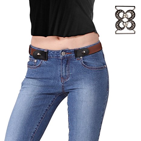 Vanstart No Buckle-Free Comfortable Elastic Belt for Men and Women.Comfortable Invisible Belt No Bulge No Hassle