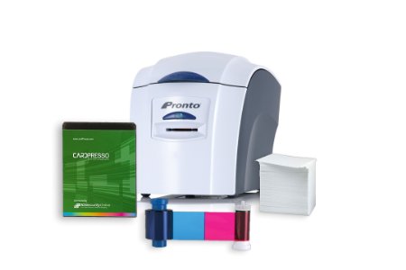 Complete ID Card Printer Bundle: Magicard Pronto ID Printer, CardPresso ID Card Software & ID Supplies