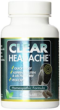 Clear Products Homeopathic Formula, Headache, 60 Count