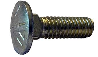Small Parts 5032C8 1/2"-13 x 2" Carriage Bolt Grade 8 Fully Threaded Zinc Yellow (Pack of 5)
