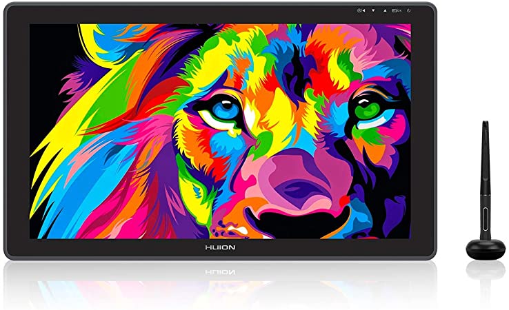 2020 HUION KAMVAS 22 Plus Graphic Tablet with Screen, 140% sRGB, Anti-glare Glass, Drawing Tablet with Full Laminated QD LCD Screen, Newest Pen PW517 with Tilt, Supports Windows Mac Android