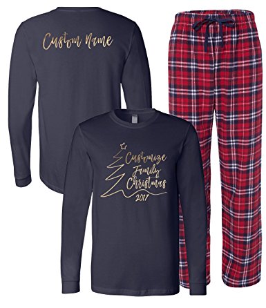 Family Christmas Personalized Matching Pajama Set, Adult & Youth Sizes Available