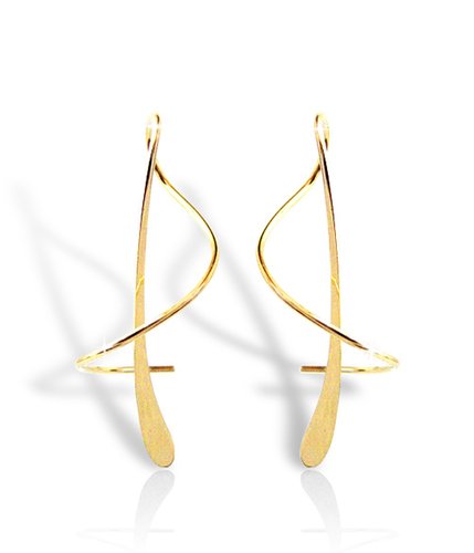 Earspiral Earrings 1S 14K Solid Rose Gold