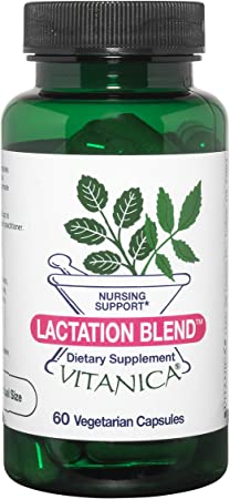 Vitanica Lactation Blend, Lactation Supplement, Breastfeeding Support Increase Breast Milk Supply and Flow, Organic Fennel, Milk Thistle, Fenugreek Seed and More, Non-GMO, Vegan, 60 Capsules