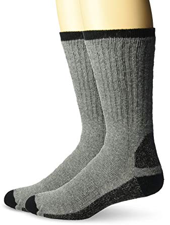 Wigwam Men's At Work Double Duty 2-Pack Crew Length Work Sock