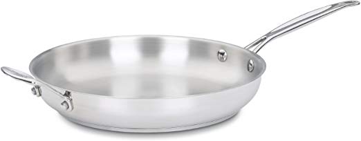 CUISINART 722-30H Chef's Classic Stainless 12" Open Skillet with Helper Handle