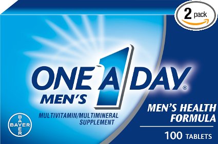 One-A-Day Men's Health Formula Dietary Supplement, 100-Count Bottles (Pack of 2)