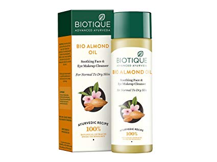 Biotique Almond Oil Soothing Face & Eye Make Up Cleanser 120Ml/4.06Fl.Oz.