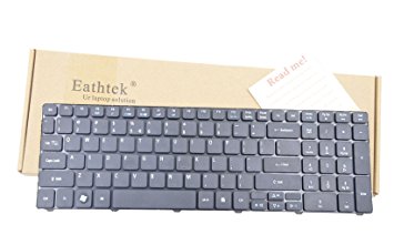 Eathtek New Laptop Keyboard for Acer Aspire 5810tz 5810T 5810PG 5810 5800 5750G 5750 5745 5742 5741G 5741 5740G 5740DG 5740 5739G 5739 5738ZG 5738Z 5738G 5738 5736G 5736 5625 5553 5552 5551 5542G 5542 5538G 5538 5536G 5536 5410 5340 5338 5336 5252 5251 5242 5236 AS5538G AS5538 AS5536G AS5536 8940G 8935G 7741 7740G 7740 7738G 7738 7736 7735z 7735 7552 7551 7540G 7540 7535G 7535 series Black US Layout