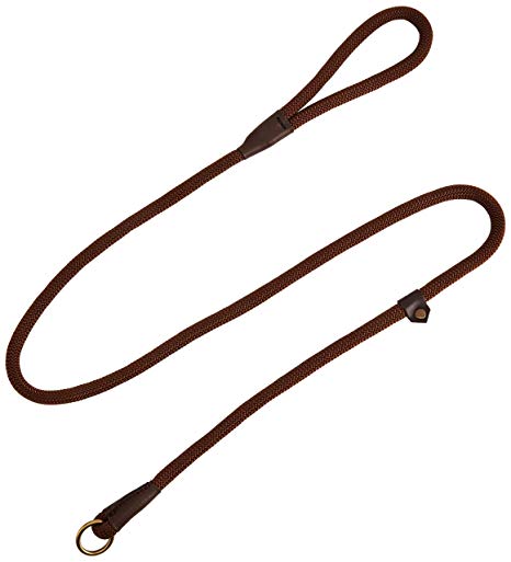 Ancol Deluxe Nylon Rope Slip Lead Brown 1.5mx12mm