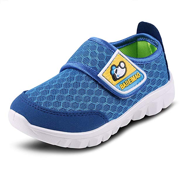XIPAI Toddler Kid's Cute Casual Lightweight Walking Athletic Shoes Boys and Girls Mesh Strap Sneakers
