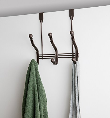 Vanderbilt Home Over The Door Rack: 6 Hook in Bronze Barrow - : Hanger/Holder Organizer for Bed & Bathroom