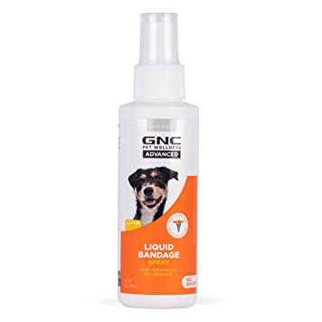 GNC Pets Advanced Liquid Bandage Spray for Dogs, Quick Drying | Dog Liquid Bandage for Dogs | Medicated Dog Spray, 4 oz Pets Dog Liquid Bandage, Made in The USA (FF14826)