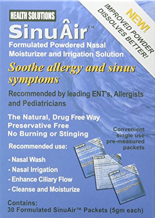 SinuAir Powdered Saline 30 Convenient Packets